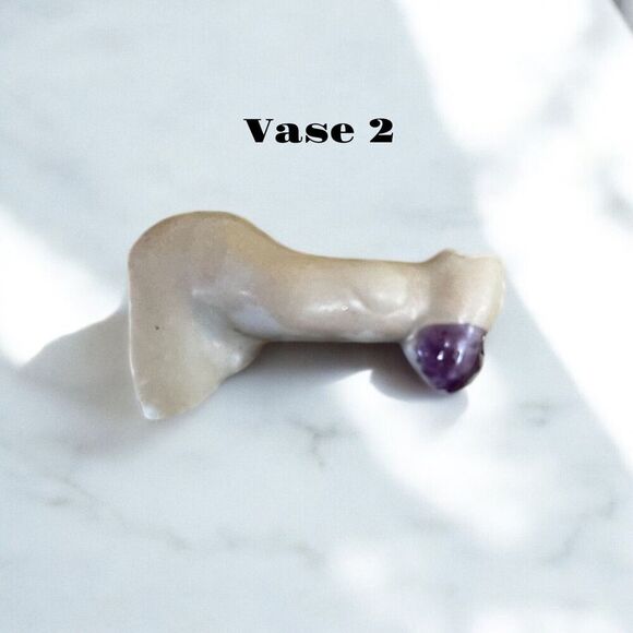 Set2pcs Vintage Ucagco Ceramic  Cherubs Ewer Pitcher/Vase 10" HandPainted - Picture 5 of 8